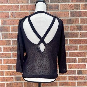 Black Cross Back Top